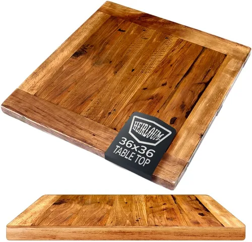 Miniatura 27 de Mesa de madera recuperada, pieza de madera reciclada rústica perfecta para cocinas, comedor y mesas auxiliares