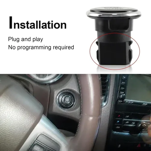 Miniatura 6 de FUSCH Interruptor de Botón de Arranque y Parada del Motor con Encendido sin Llave Compatible con Chrysler 300 / Town & Country, Dodge