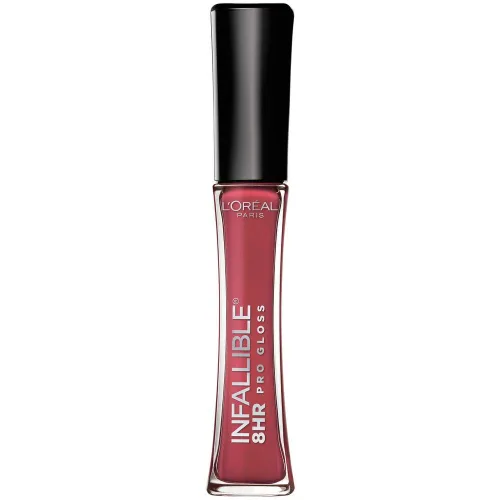 Miniatura 8 de L'Oreal Paris Maquillaje Infallible Brillo labial hidratante de 8 horas, Fiery, 0.21 onzas líquidas