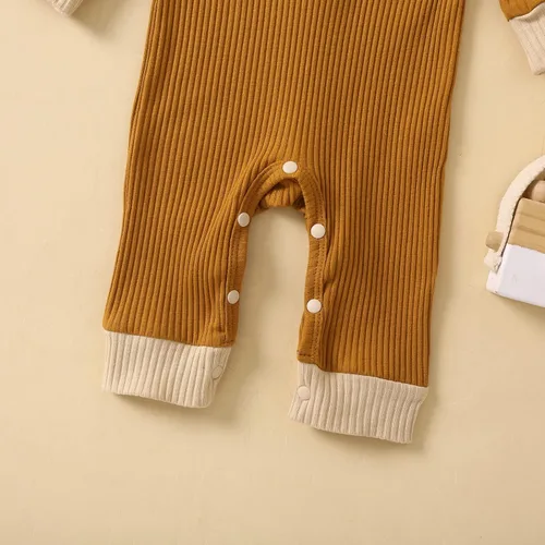 Miniatura 7 de LEBOLONG Enterizo unisex para bebés y niñas, con botones, liso, de una pieza, para bebés y niñas, ropa