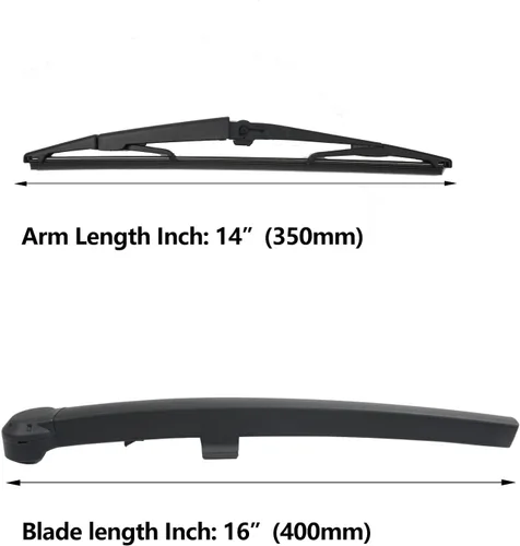 Miniatura 2 de Limpiaparabrisas traseros para Jeep Grand Cherokee 2005 2006 2007 2008 2009 2010, juego de escobillas limpiaparabrisas de repuesto con brazo