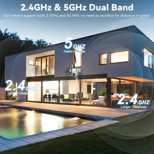 Miniatura 8 de Cámaras de seguridad solares inalámbricas para exteriores, cámara de seguridad WiFi de 5G/2.4 GHz para seguridad del hogar, cámara de seguridad