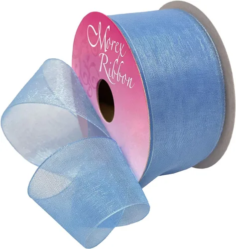 Miniatura 65 de Morex Ribbon 91803/100-609 Cinta de nailon Organdy, 5/8 pulgadas por 100 yardas, color rojo