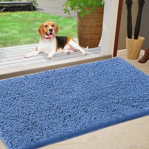 Miniatura 21 de IM HOME Tapete de chenilla absorbente para exterior 36" x 24", tapetes lavables antideslizantes para perros, tapete para puerta interior para Marrón