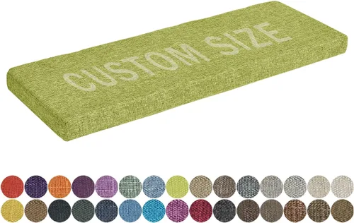 Miniatura 18 de Cojín de banco de tamaño personalizado, 30 colores, cojín de asiento de ventana panorámica, espuma gruesa de tapicería de 1.18 pulgadas, 1.97