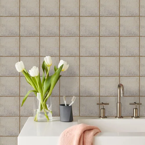 Miniatura 3 de Alwayspon Vinilo adhesivo efecto piedra, pegatinas para azulejos de pared autoadhesivas, protector antisalpicaduras para cocina y baño, T026