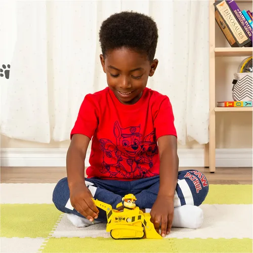 Miniatura 3 de PAW Patrol, Rubble's Bulldozer Vehículo con figura coleccionable, para niños de 3 años en adelante Vehículo de Rubble