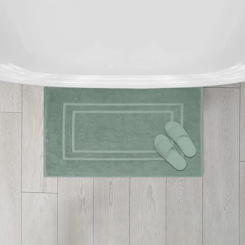 Miniatura 8 de Feather & Stitch - 2 tapetes de baño similares a toallas (30 x 21 pulgadas), tapete de baño de rizo de algodón 100% algodón, tapete de baño