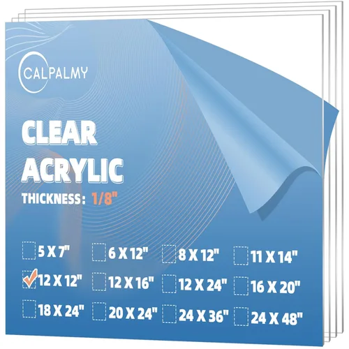 Miniatura 28 de CALPALMY Paquete de 2 hojas acrílicas transparentes grandes de 1/8 pulgadas de grosor, hojas de plexiglás precortadas de 36 x 48 pulgadas