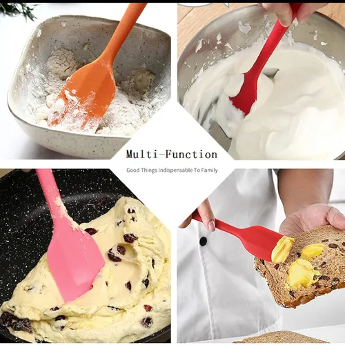 Miniatura 2 de 8 espátulas de silicona, espátulas antiadherentes de 8.5 pulgadas con núcleo de acero inoxidable, resistentes al calor, 500 ℉, diseño de una pieza