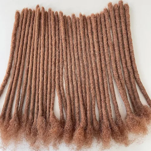 Miniatura 10 de Extensiones de rastas de cabello humano 100% real, de 0.1 in, 8 pulgadas, 10 hebras para hombres y mujeres, con cobertura de cabeza completa, hechas