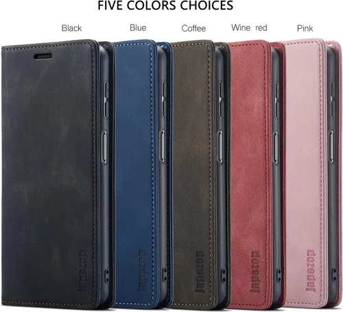 Miniatura 9 de Funda tipo cartera para Samsung Galaxy A32 5G con bloqueo RFID, tarjetero y función atril magnético, funda de cuero con tapa para Samsung Galaxy A32