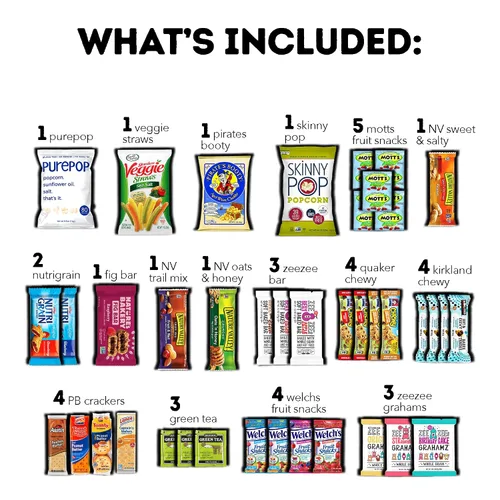 Miniatura 2 de CRAVEBOX Snacks saludables para adultos (40 unidades) Paquete variado de aperitivos para el día del padre, regreso a la universidad