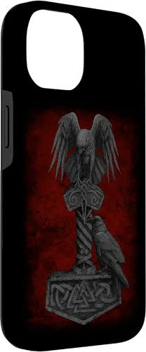 Miniatura 3 de Funda Huginn y Muninn de Mjolnir Odín de Thor para iPhone 14 Mitología nórdica vikinga