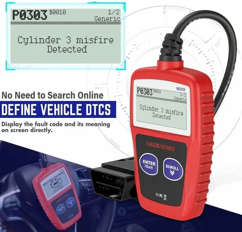 Miniatura 7 de Escáner CAN OBD2 MS309 Escáner automotriz Herramienta de diagnóstico del motor EOBD Lector de código de motor de verificación de automóvil