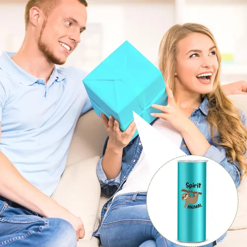 Miniatura 5 de Abbylike 3 piezas de regalos de perezosos para mujeres, bolsa de maquillaje de perezoso, taza de viaje de acero inoxidable de 20 onzas con 1 tapa
