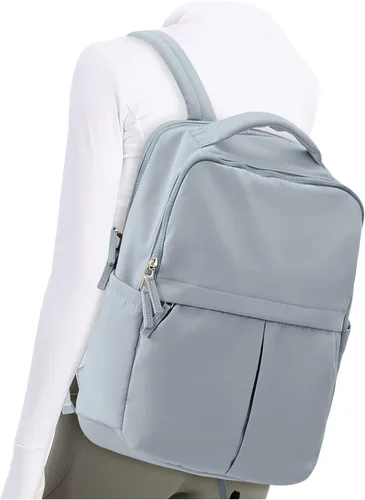 Miniatura 18 de Mochila pequeña para laptop para mujer, bolsa de computadora de 14 pulgadas con bolsillo trasero antirrobo oculto, mochila de viaje ligera