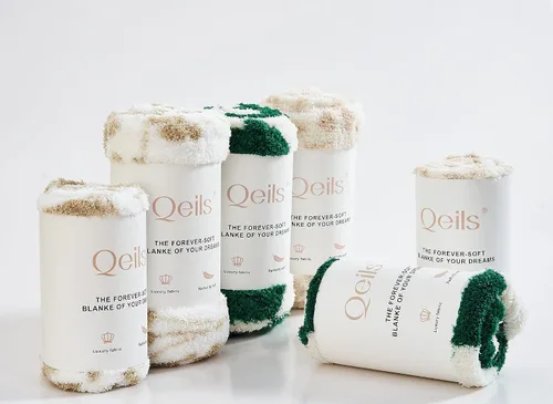 Miniatura 2 de Qeils Manta a cuadros de microfibra súper suave de punto verde bosque para sofá, silla, cama, camping, manta ligera de viaje - 60 x 80 pulgadas