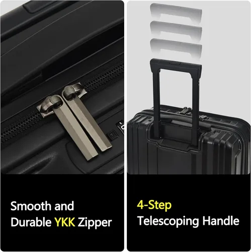 Miniatura 8 de TydeCkare Equipaje de mano de 16" con 2 compartimentos para portátil, Negro, 16 pulg., Negocios