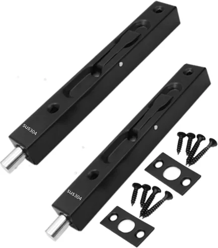 szhdxsy - Pestillo oculto y perno de acero inoxidable 304 de 6 pulgadas (5.9 in) de seguridad para puerta, cerradura de perno deslizante de puerta