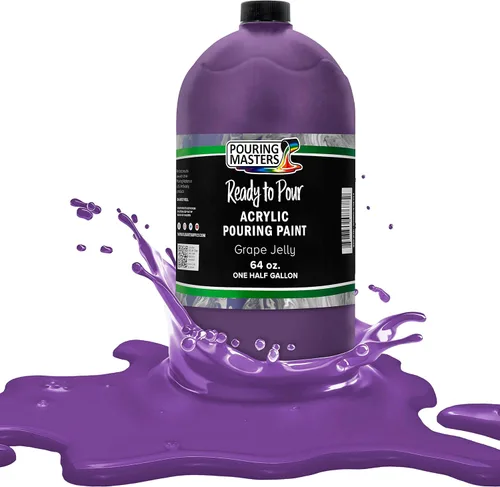 Miniatura 40 de POURING MASTERS Pintura Acrílica Roja Carmesí Lista para Verter - Premium de 8 Onzas Premezclada a Base de Agua - para Lienzo, Madera, Papel, Rojo