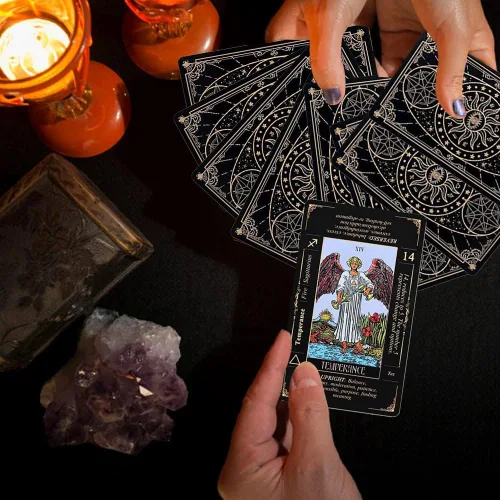 Miniatura 6 de SUNHHX Juego de cartas de tarot, cartas de tarot para principiantes con significados en ellas