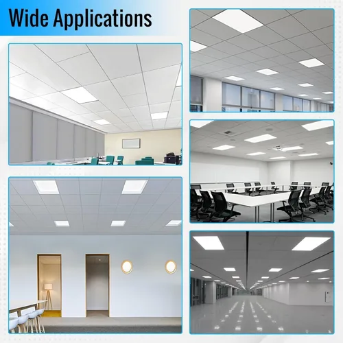 Miniatura 7 de LEDMyplace - Lámpara de techo LED de pantalla plana de 2 x 2 pulgadas, para oficina, tienda, almacén, 40 W, 5000 lúmenes, 6500 K luz diurna