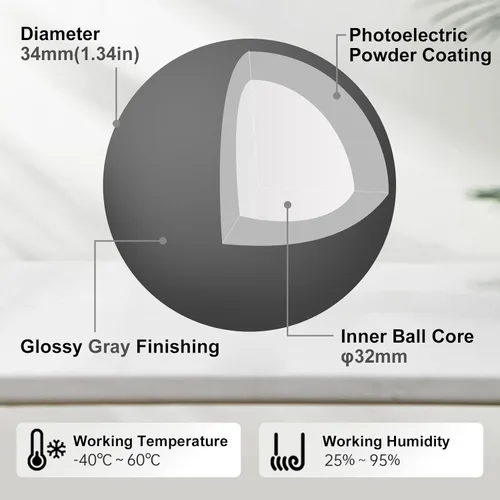 Miniatura 2 de SANWA Bola de seguimiento de 34mm/1.34pulgadas, Bola de repuesto para Logitech M575, M570, MX Ergo, Kensington TB450, TB550, Pro Fit Ergo y otros