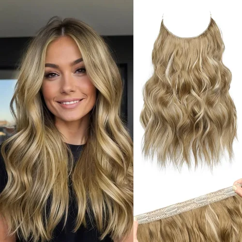 Miniatura 19 de REECHO Extensiones de cabello con alambre invisible con trama de encaje más delgada y suave