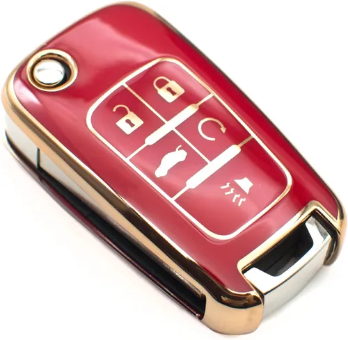 Miniatura 6 de FEYOUN Funda para llavero compatible con Chevy Chevrolet Equinox Camaro Cruze Malibu Sonic Volt Spark Impala Buick Encore Allure TPU remoto sin Negro