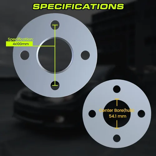 Miniatura 2 de Customadeonly Espaciadores de rueda centrados de 0.118 pulgadas (0.118 in) de 4 x 100 pulgadas, compatibles con 124 Spider Escort Rio Sephia Spectra