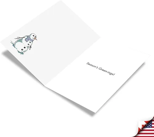 Miniatura 2 de NobleWorks - 12 tarjetas de Feliz Navidad de dibujos animados - Divertidos saludos de humor navideño, juego de tarjetas de notas en caja con sobres