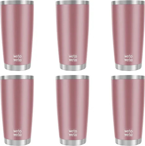 Miniatura 19 de WETOWETO - Vaso de viaje con aislamiento de 20 onzas, de acero inoxidable, con doble pared, a prueba de fugas, taza de café con revestimiento