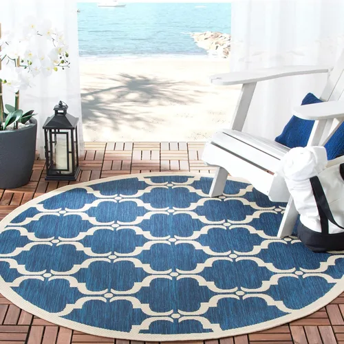 Miniatura 18 de SAFAVIEH Alfombra lavable al aire libre Courtyard Collection - 9 x 12 pies, beige y terracota, no desprende pelusa y fácil limpieza, ideal