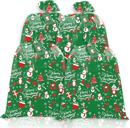 Miniatura 9 de HYmoso 1 pieza bolsas de regalo de Navidad extragrandes, bolsas de regalo jumbo para bicicleta para regalos navideños enormes de gran tamaño, bolsa