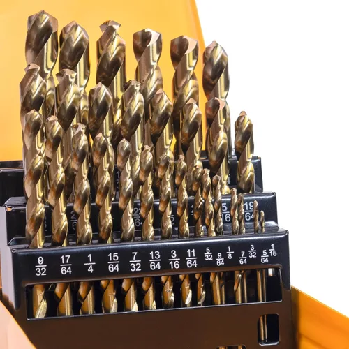 Miniatura 8 de Brocas de cobalto de 1/4 de pulgada, paquete de 13 unidades de M35 HSS, punta de 135 grados, juego de brocas helicoidales de longitud Jobber