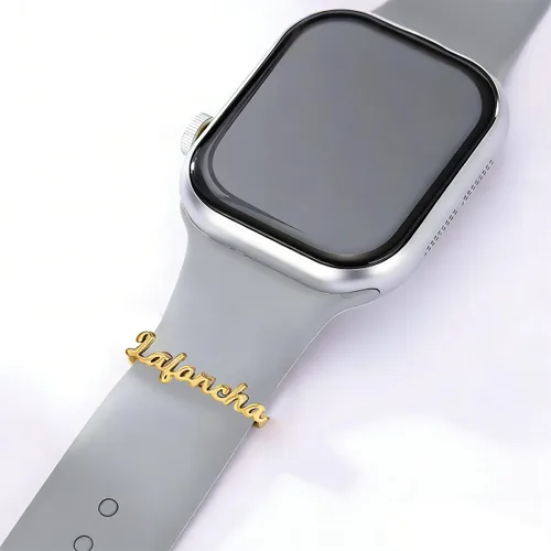 Miniatura 3 de Custom Engraved Various Font Styles Metal Watch Buckle - Personalized Name Stainless Steel Clasp, Adjustable Smartwatch Accessory, Compatible with