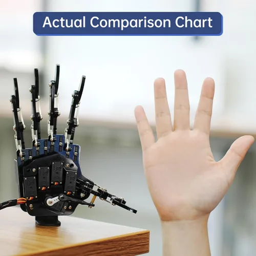 Miniatura 3 de Mano de Robot de Cinco Dedos con Movimiento Exclusivo, Brazo Mecánico Biónico de Robot de Bricolaje, Mano Izquierda