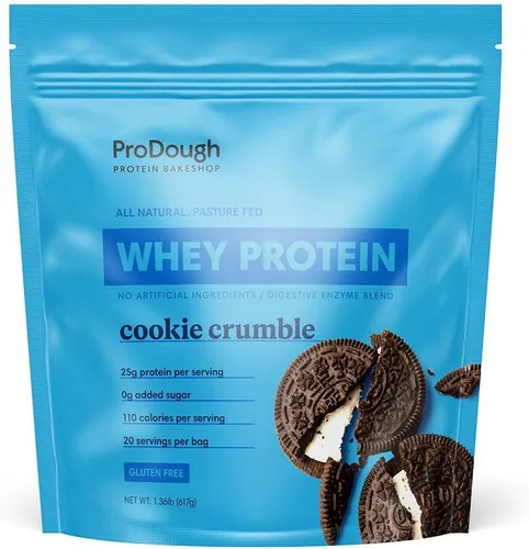 ProDough Gourmet Whey Isolate - Proteína en polvo hidrolizada para batido - Mezcla de enzimas de fácil digestión, 0.88 oz de proteína por porción,