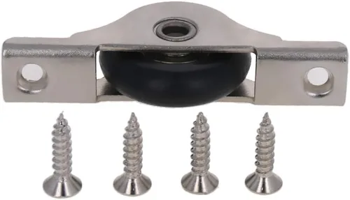 Miniatura 6 de Heyiarbeit Rueda única de nailon de 1-1/7 pulgadas/1.142 in de diámetro de acero inoxidable ruedas correderas polea de ventana de puerta corredera