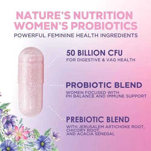 Miniatura 3 de Probióticos para mujeres – Mezcla de probióticos de 50 mil millones de UFC por cápsula – 16 cepas de salud femenina Probiótico para mujer