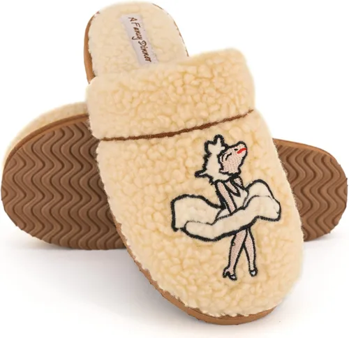 Miniatura 5 de Nuhaus Women's Footsuite Fuzzy Plush Fleece Slip-on Scuff Mule Slipper with Cozy Memory Foam