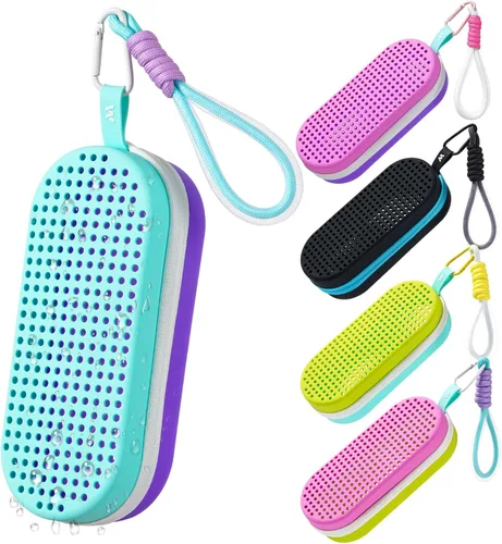Miniatura 13 de Mgsarbny - Funda protectora de silicona para gafas de natación, con orificio de drenaje para gafas