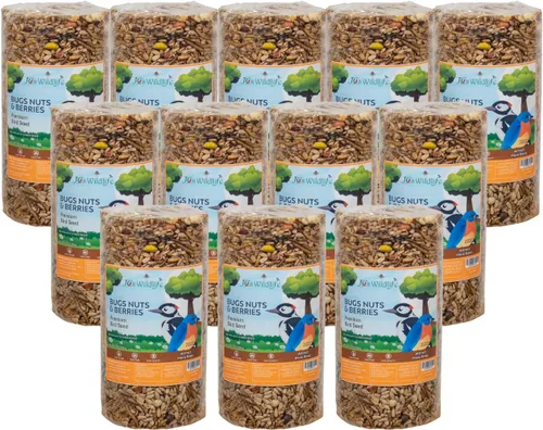 Miniatura 10 de JCs Wildlife Cilindro de semillas de pájaros con agujero, sin ensuciar, sin relleno, alimento para pájaros silvestres para comederos exteriores