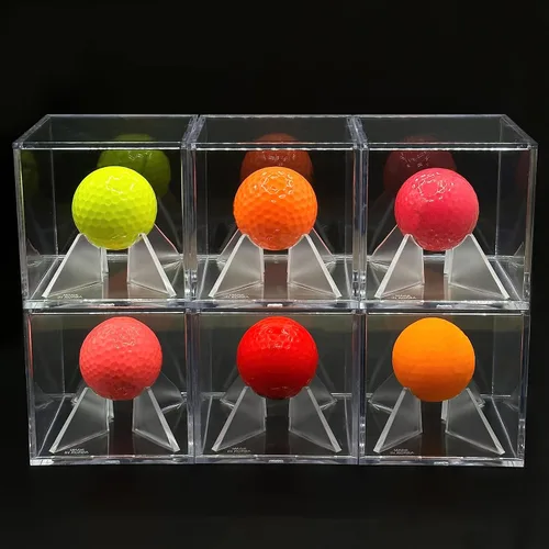 Miniatura 5 de Estuche de exhibición de pelotas de béisbol y golf de acrílico, cubo cuadrado transparente para recuerdos y almacenamiento, accesorios oficiales