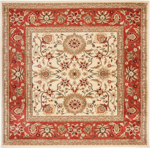 Miniatura 82 de SAFAVIEH Lyndhurst Collection - Alfombra de área de 9 x 12 pies, color marfil y rojo, diseño oriental tradicional, no desprende pelusa y de fácil