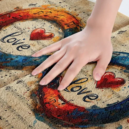 Miniatura 2 de Alfombra de baño de guitarra roja, antideslizante con música hip pop, decoración del hogar, para interiores y niñas, diseño de guitarra roja, tapete