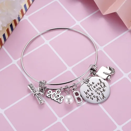 Miniatura 2 de Ukodnus Regalo de graduación de clase 2023, pulsera de graduación para adultos mayores 2023, regalos de graduación inspiradores para ella, 26
