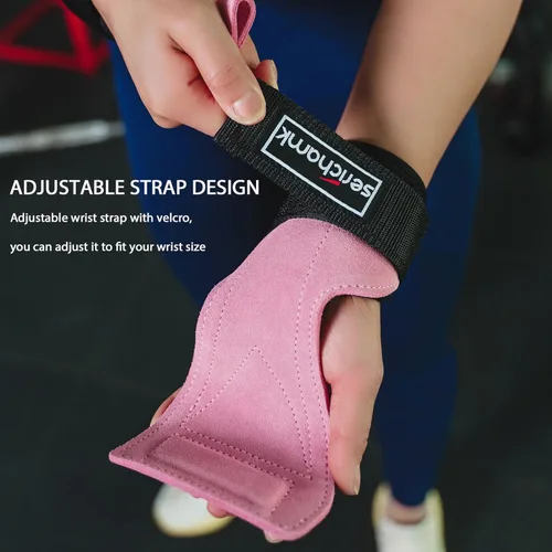Miniatura 2 de Correas de muñeca para levantamiento de pesas con muñequeras, muñequeras de cuero para levantamiento de pesas, correas de agarre para levantamiento