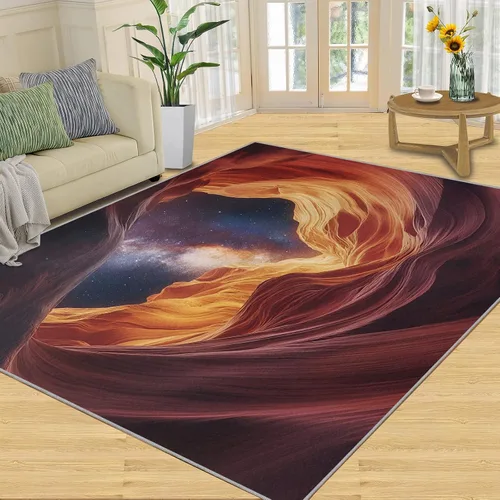 Miniatura 27 de Autumn Forest Rugs for Bedroom, Lake Forest Area Rug, Landscape Photo Rugs for Living Room, Indoor Non-Slip Rug, Machine Washable Carpet for Front